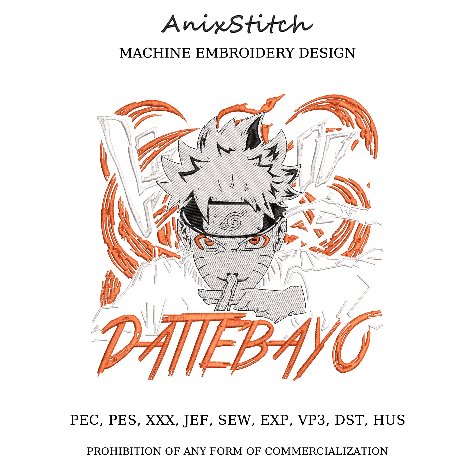 Anime Embroidery Design