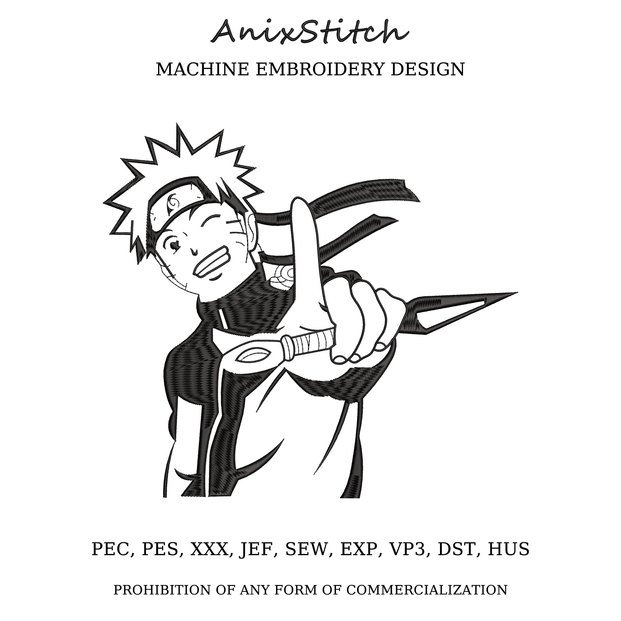 Anime Embroidery Design