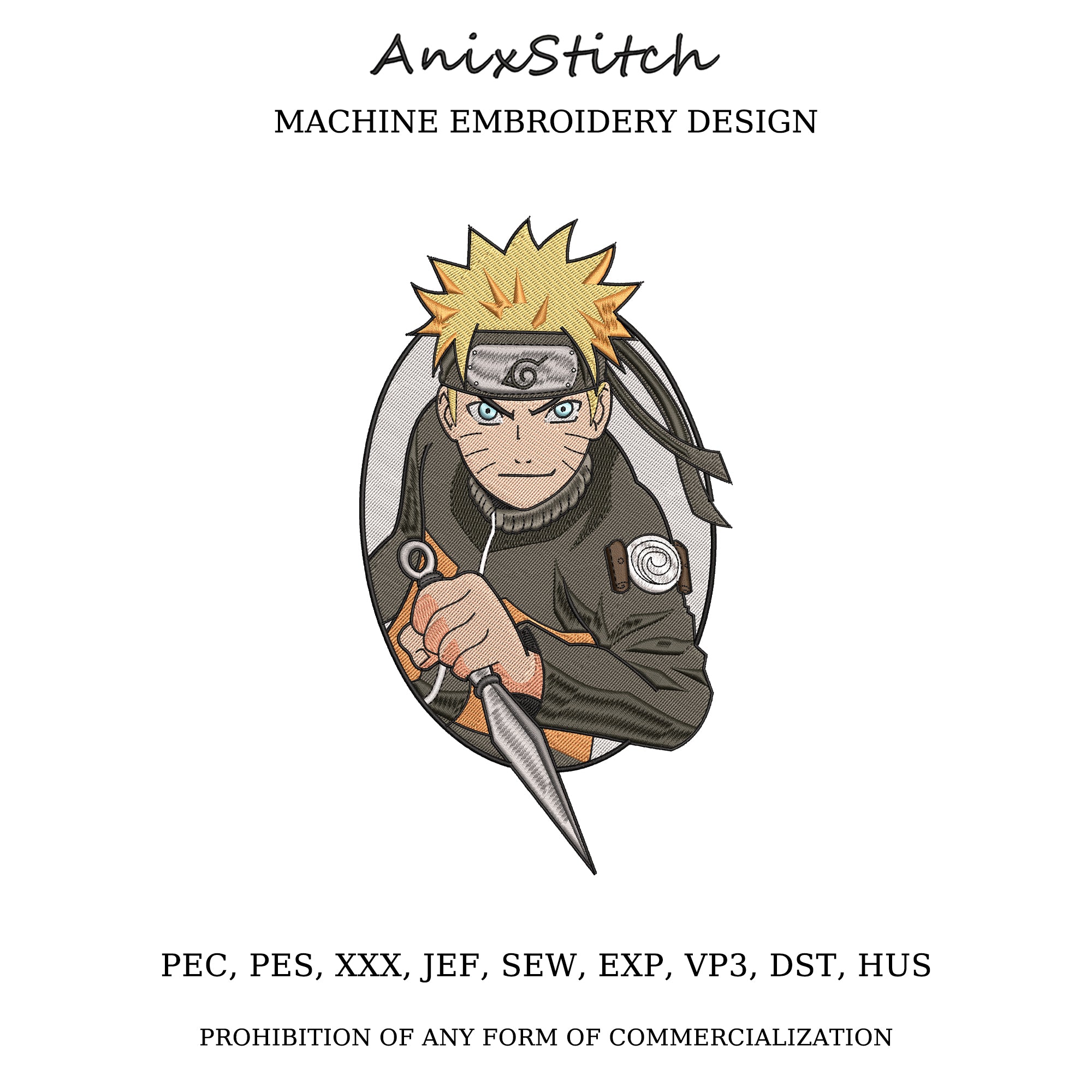 Anime Embroidery Design