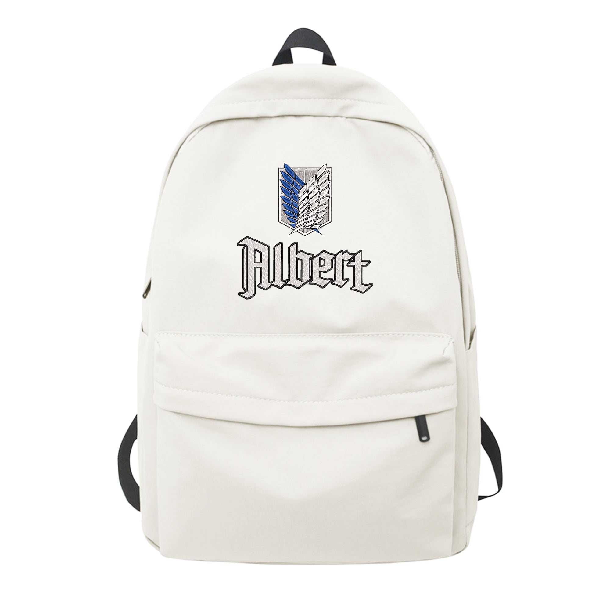 Personalized Anime Font Embroidered Backpack